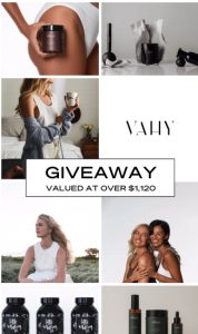 Vahy – Win a wellness prize pack valued over $1,100