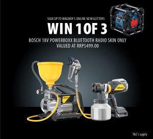 Wagner Australia – Win 1 of 3 Bosch 18V PowerBoxx Bluetooth Radios Skin Only valued at $500