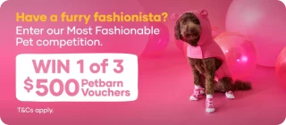 Petbarn – Win 1 of 3 Petbarn gift vouchers valued at $500 each