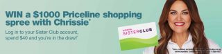 Priceline – Win a major prize of a shopping experience with Chrissie Swan OR 1 of 50 Weekly prizes