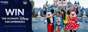 The Walt Disney – Win a trip prize package for 2 to Anaheim, California valued over $21,000