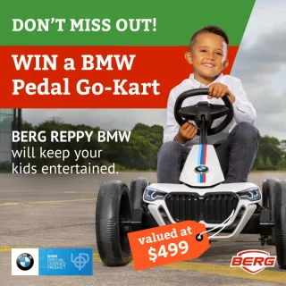 BERG – Win a BMW Pedal Go-Kart valued at $499