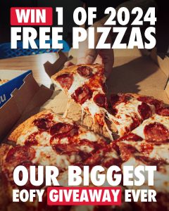 Domino’s 2024 End of Financial Year – Win 1 of 2024 Free Pizzas