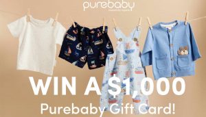 Purebaby – Win a major prize of a $1,000 Purebaby gift card OR 1 of 5 minor prizes