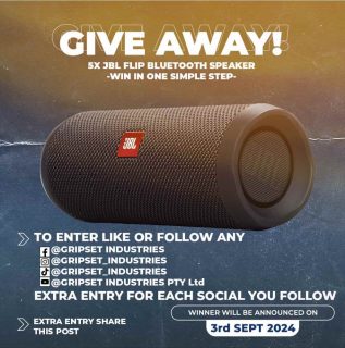 Gripset Industries – Win 1 of 5 JBL Flip Bluetooth Speakers