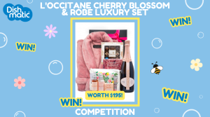 Dishmatic – Win a L’Occitane Cherry Blossom & Robe Luxury prize pack