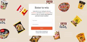 The Ramen Club – Win a 2-month subscription of premium instant noodles